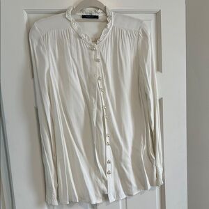 Cream Button Down Shirt with Pearl buttons. Never worn